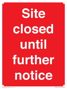 Site closed until further notice